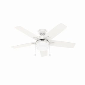 Hunter Fan Anisten Pull Chain Ceiling Fan with 13W LED whisper-quiet fans for indoor comfort