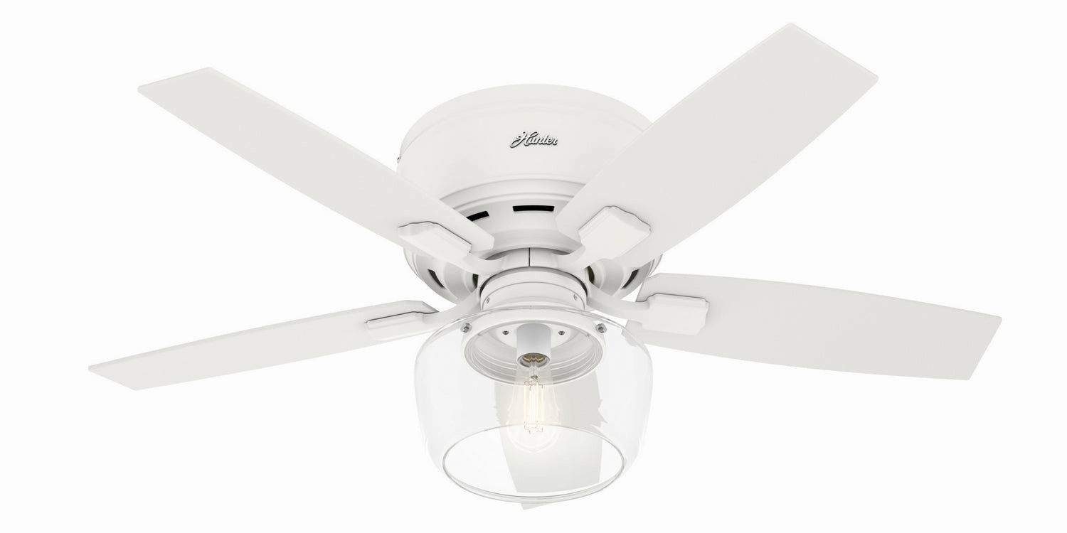 Hunter Fan Bennett Flushmount Ceiling Fan with 5W LED and Remote compact indoor fans for apartment use