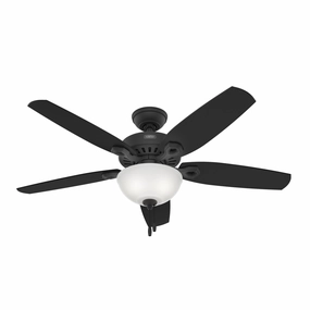 Hunter Fan Builder Deluxe 52" Indoor Pull Chain Ceiling Fan with 9W LED whisper-quiet fans for indoor comfort