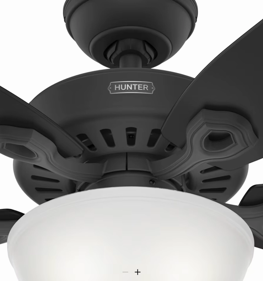 Hunter Fan Builder Deluxe 52" Indoor Pull Chain Ceiling Fan with 9W LED