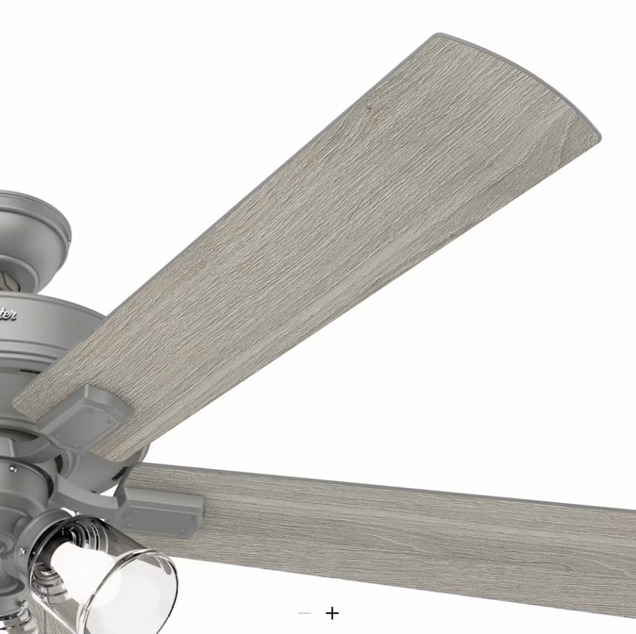 Hunter Fan Crestfield Pull Chain Flushmount Ceiling Fan with 18W LED