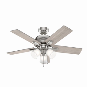 Hunter Fan Crystal Peak 44" Pull Chain Ceiling Fan with 21W LED adjustable indoor fans for better cooling
