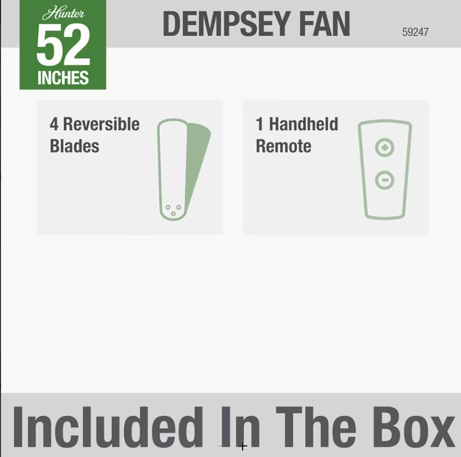 Hunter Fan Dempsey 52" Flushmount Ceiling Fan with Remote