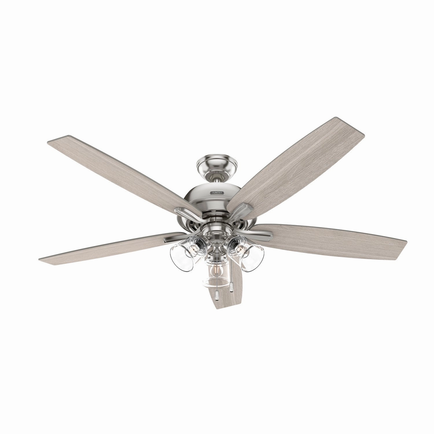 Hunter Fan Dondra 60" Pull Chain Ceiling Fan with 13W LED low-noise indoor fans for peaceful settings