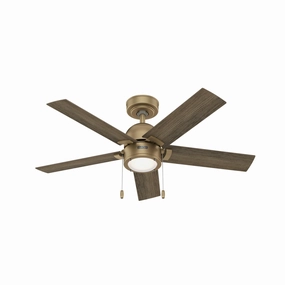 Hunter Fan Erling Pull Chain Ceiling Fan with 18W LED adjustable indoor fans for cool airflow