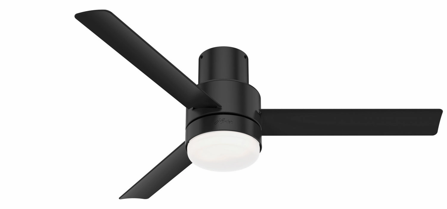 Hunter Fan Gilmour 52" Indoor/Outdoor Flushmount Ceiling Fan with 19W LED and Remote energy-saving indoor fans for bedrooms