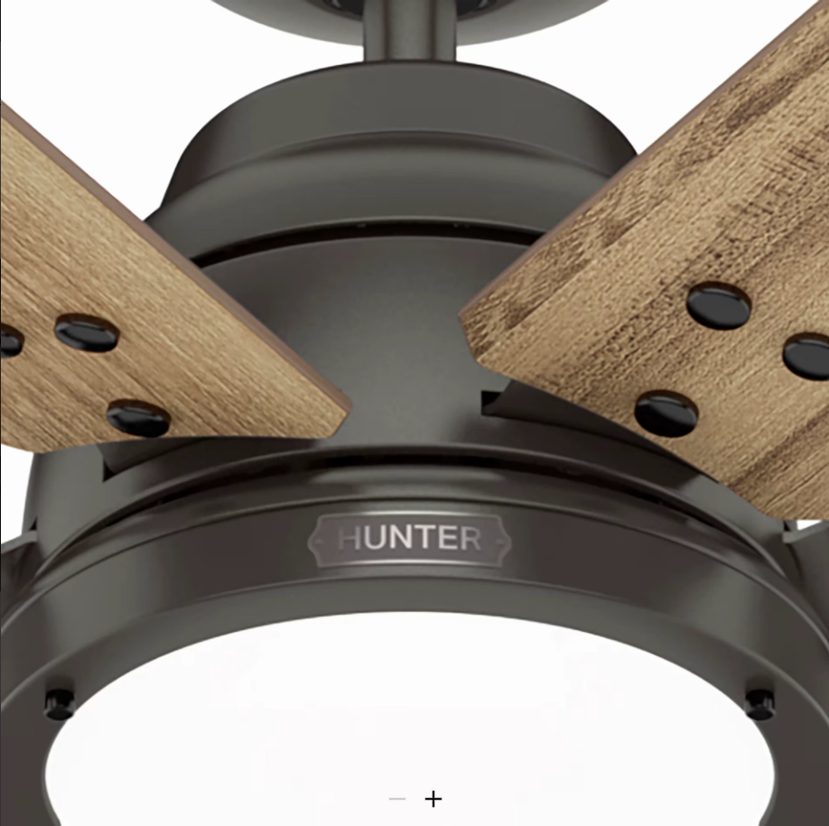 Hunter Fan Gravity Smart Ceiling Fan with 24W LED and Remote