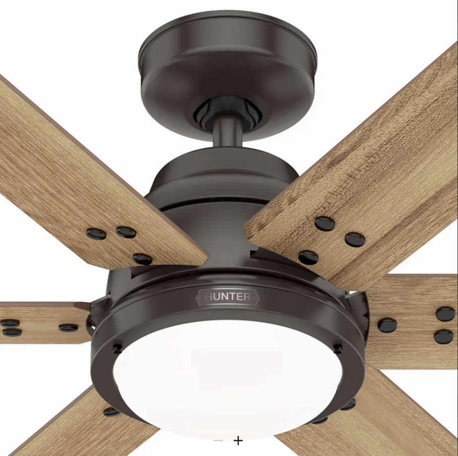 Hunter Fan Gravity Smart Ceiling Fan with 24W LED and Remote