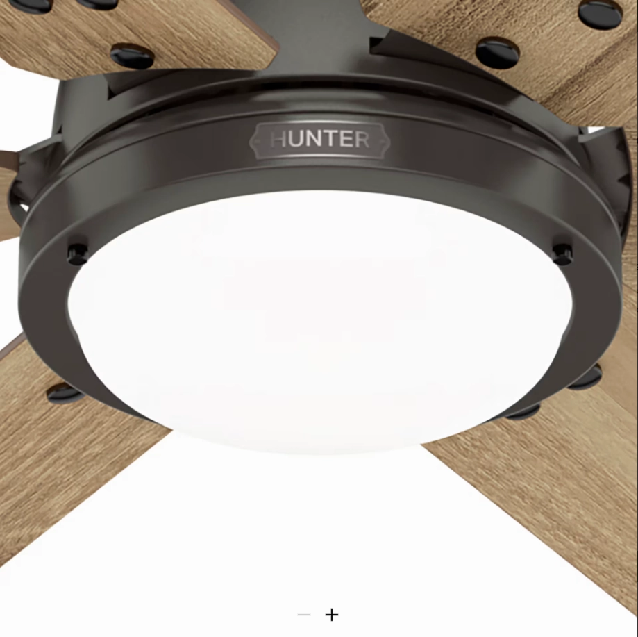 Hunter Fan Gravity Smart Ceiling Fan with 24W LED and Remote