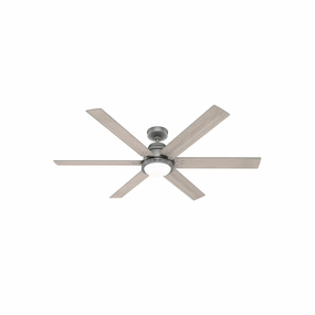 Hunter Fan Gravity Smart Ceiling Fan with 24W LED and Remote Modern ceiling fan for home cooling