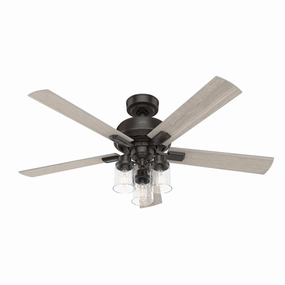 Hunter Fan Hartland 52" Ceiling Fan with 10W LED and Remote whisper-quiet fans for indoor comfort
