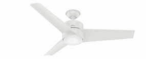Hunter Fan Havoc 54" Indoor/Outdoor Ceiling Fan with 18W LED and Wall Control Modern ceiling fan for home cooling