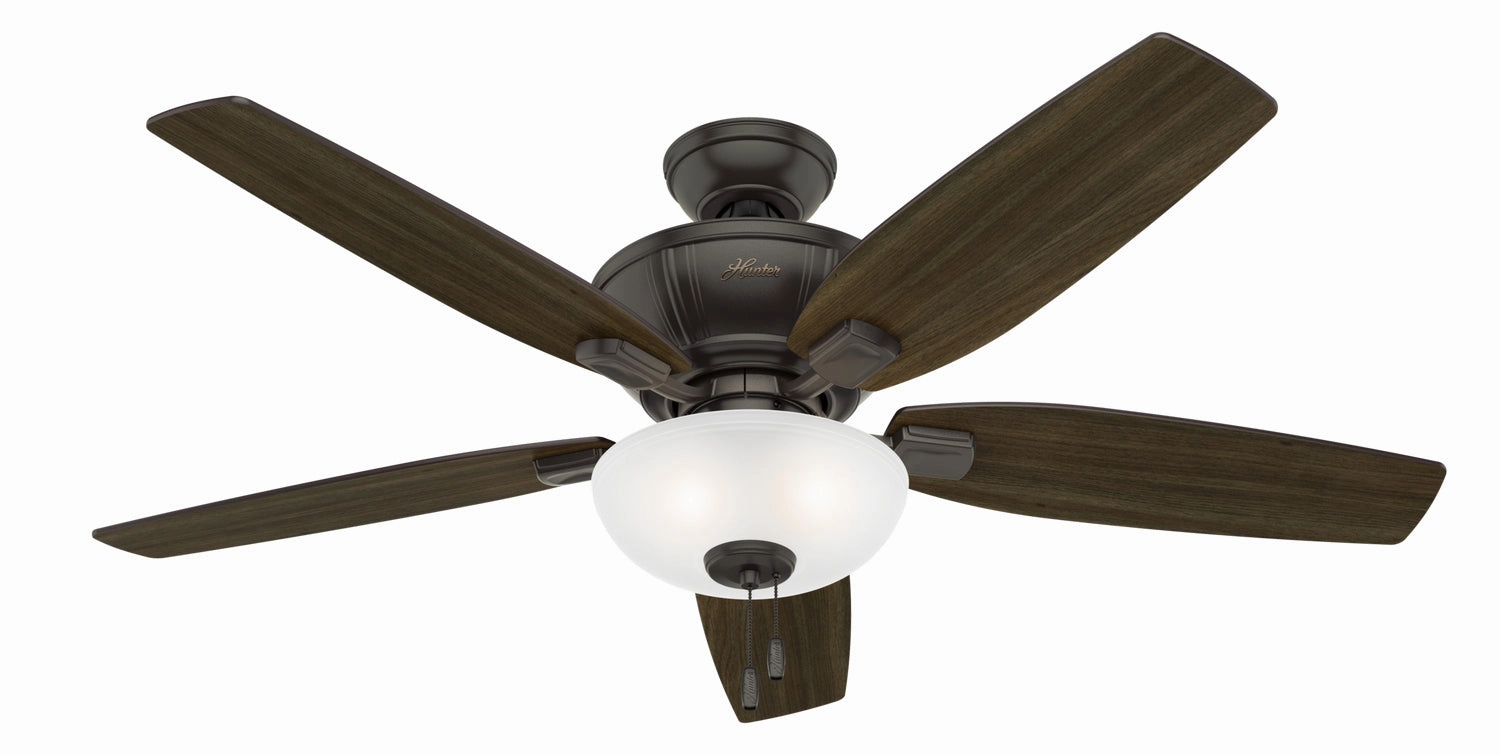 Hunter Fan Kenbridge 52" Pull Chain Ceiling Fan with 27W LED in Noble Bronze energy-saving indoor fans for bedrooms