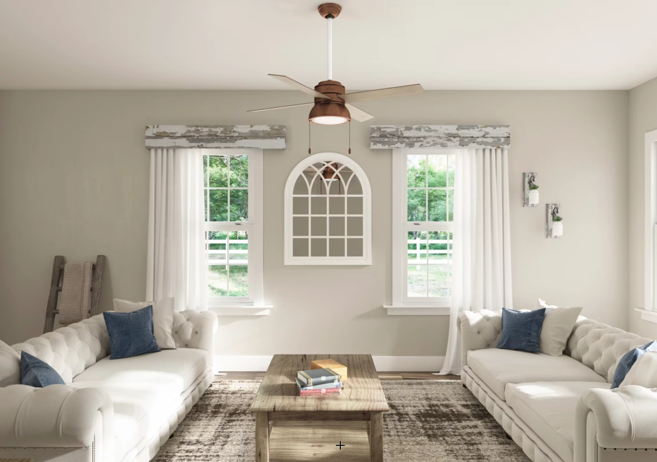Hunter Fan Loki Pull Chain Ceiling Fan with 18W LED