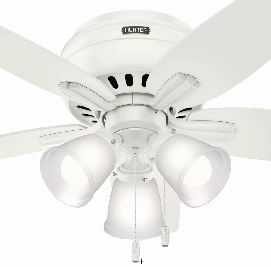 Hunter Fan Newsome 42" Flushmount Pull Chain Ceiling Fan with 27W LED