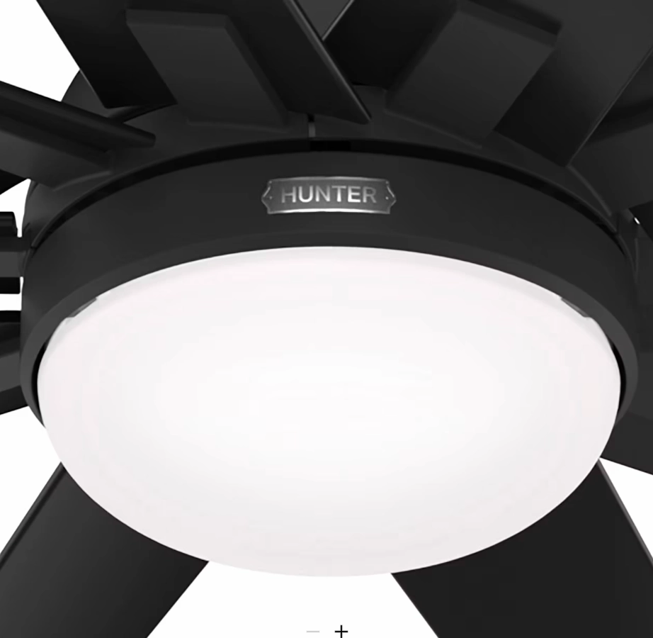 Hunter Fan Overton Outdoor DC Ceiling Fan with 18W LED and Wall Control