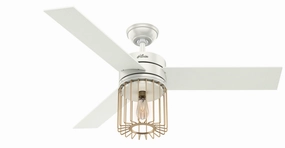 Hunter Fan Ronan 52" Ceiling Fan in Fresh White compact indoor fans for apartment use
