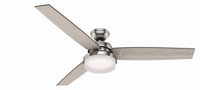 Hunter Fan Sentinel 60" Indoor Ceiling Fan with 18W LED and Remote Modern ceiling fan for home cooling
