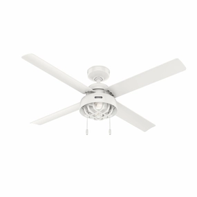 Hunter Fan Spring Mill 52" Outdoor Pull Chain Ceiling Fan with 7W LED Modern ceiling fan for home cooling