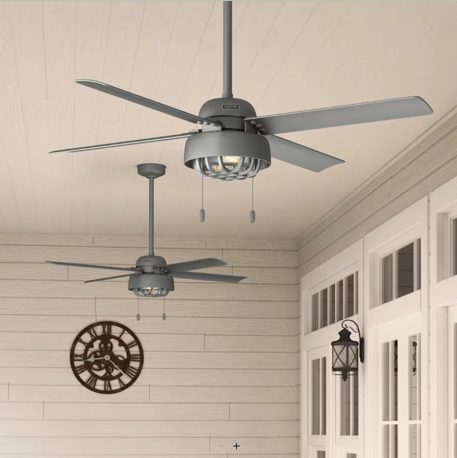 Hunter Fan Spring Mill 52" Outdoor Pull Chain Ceiling Fan with 7W LED