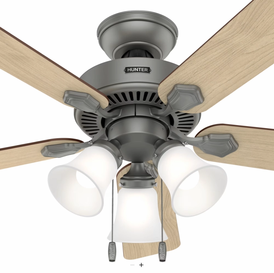 Hunter Fan Swanson 44" Indoor Pull Chain Ceiling Fan with 3 lights 20W LED