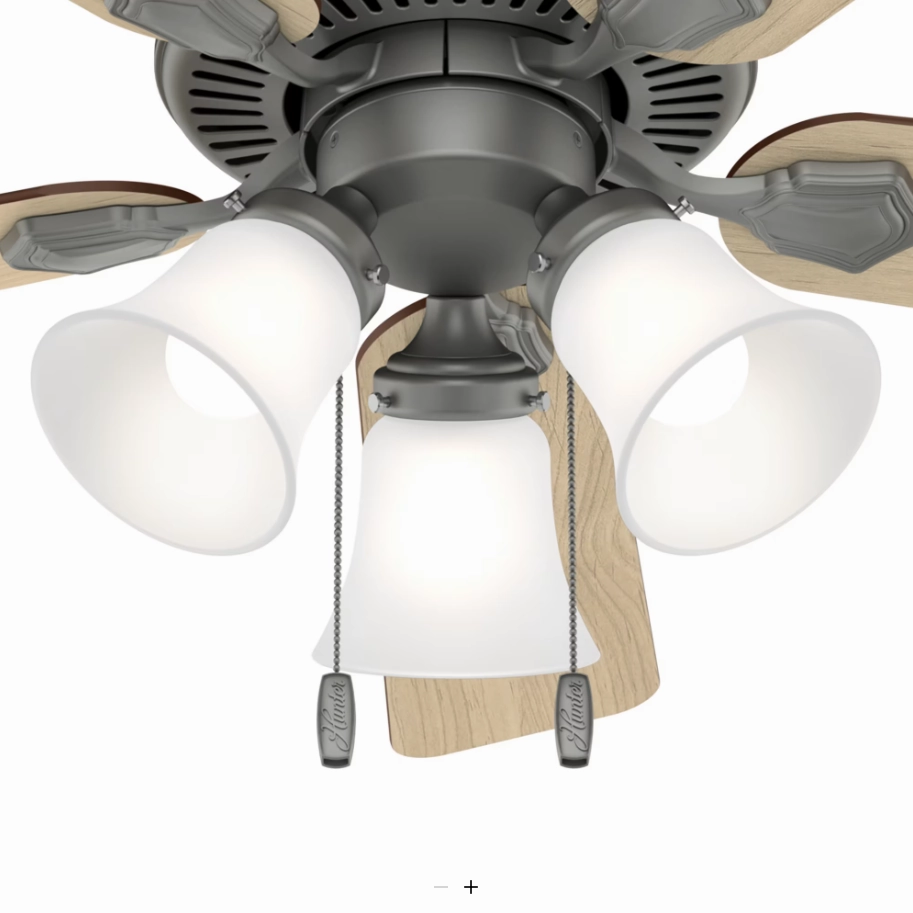 Hunter Fan Swanson 44" Indoor Pull Chain Ceiling Fan with 3 lights 20W LED