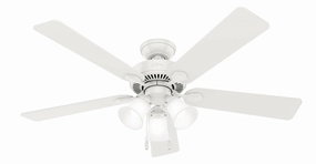 Hunter Fan Swanson 52" Indoor Pull Chain Ceiling Fan with 3 lights 19.5W LED Modern ceiling fan for home cooling