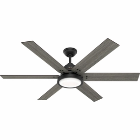 Hunter Fan Warrant 60" Indoor DC Ceiling Fan with LED and Wall Control Modern ceiling fan for home cooling