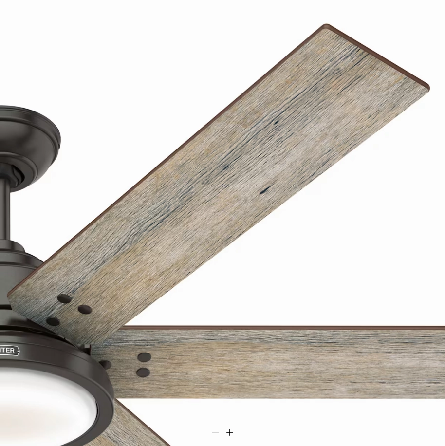 Hunter Fan Warrant 60" Indoor DC Ceiling Fan with LED and Wall Control