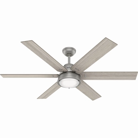 Hunter Hollister | Ceiling Fan with 9W E26 & Integrated Control System - Handheld Energy-efficient ceiling fan with remote