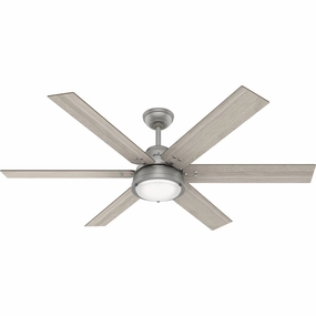 Hunter Hollister | Ceiling Fan with 9W E26 & Integrated Control System - Handheld energy-saving indoor fans for bedrooms