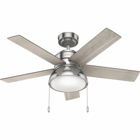 Hunter Lilliput | Ceiling Fan with 7W E26 & Pull Chain low-noise indoor fans for peaceful settings
