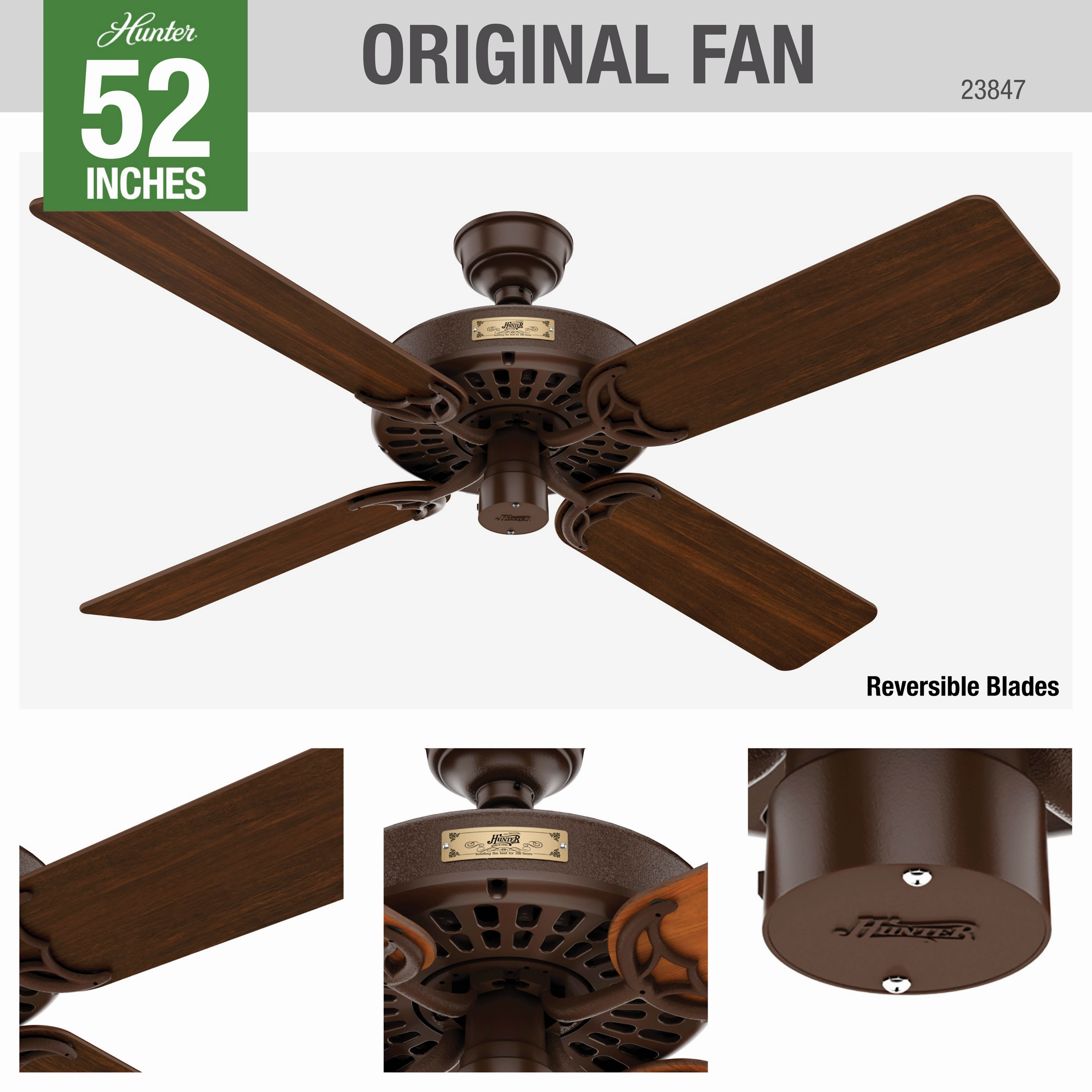 Hunter Original 52"Ceiling Fan Chestnut Brown