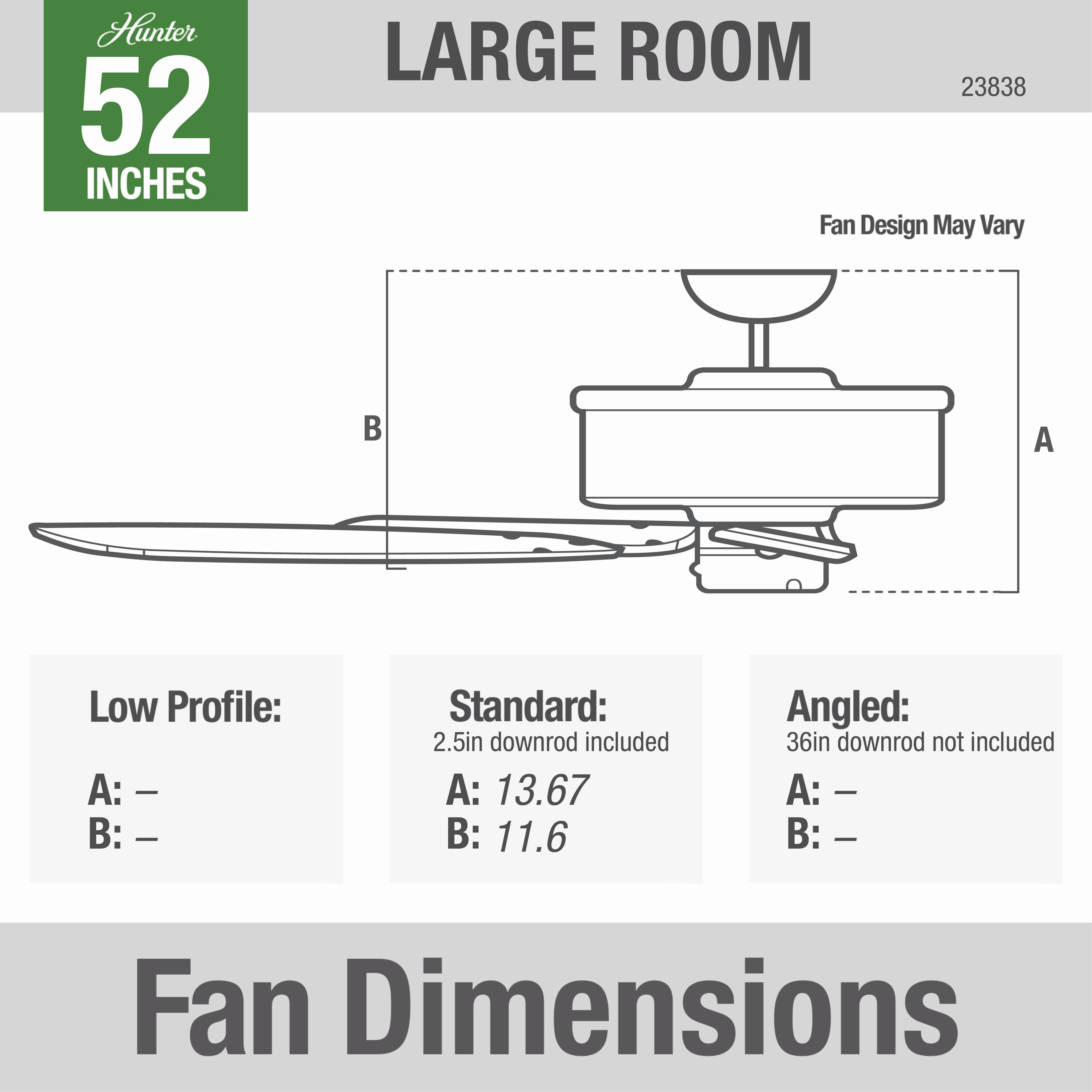 Hunter Original 52"Ceiling Fan Matte Black