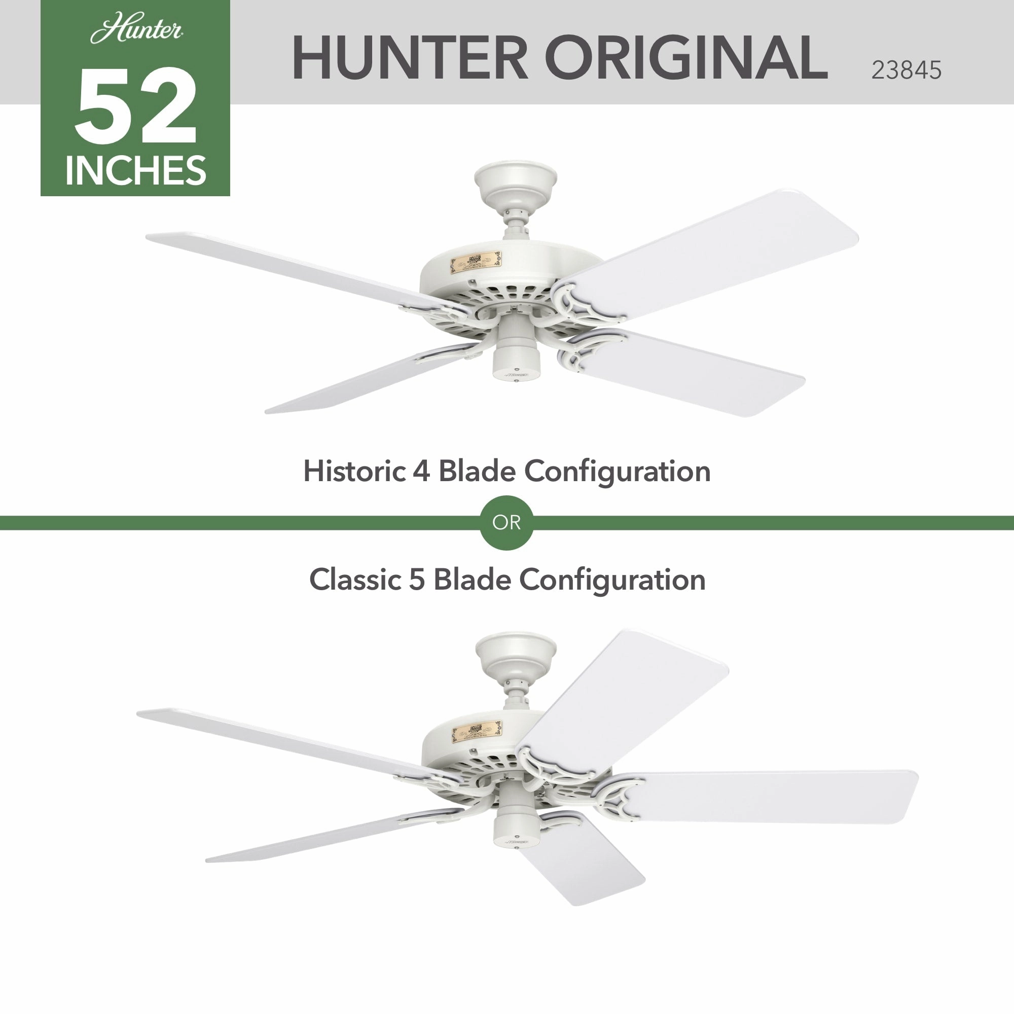 Hunter Original 52"Ceiling Fan White