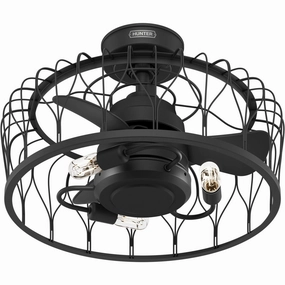 Hunter Rotonda | Ceiling Fan with 3.50W T12 Edison & Handheld Remote Energy-efficient ceiling fan with remote