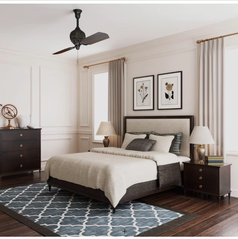 Hunters 1886 Limited Edition 60" Pull Chain Ceiling Fan in Midas Black