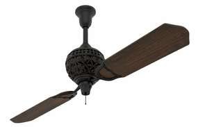 Hunters 1886 Limited Edition 60" Pull Chain Ceiling Fan in Midas Black Ceiling fan with adjustable speed settings