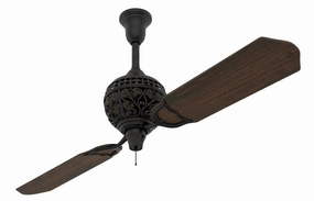 Hunters 1886 Limited Edition 60" Pull Chain Ceiling Fan in Midas Black low-noise indoor fans for peaceful settings