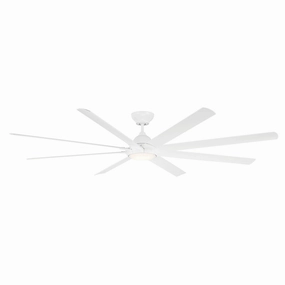 Hydra 96"Ceiling Fan Matte White large electric fans for spacious rooms