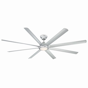 Hydra 96"Ceiling Fan Titanium Silver large electric fans for spacious rooms
