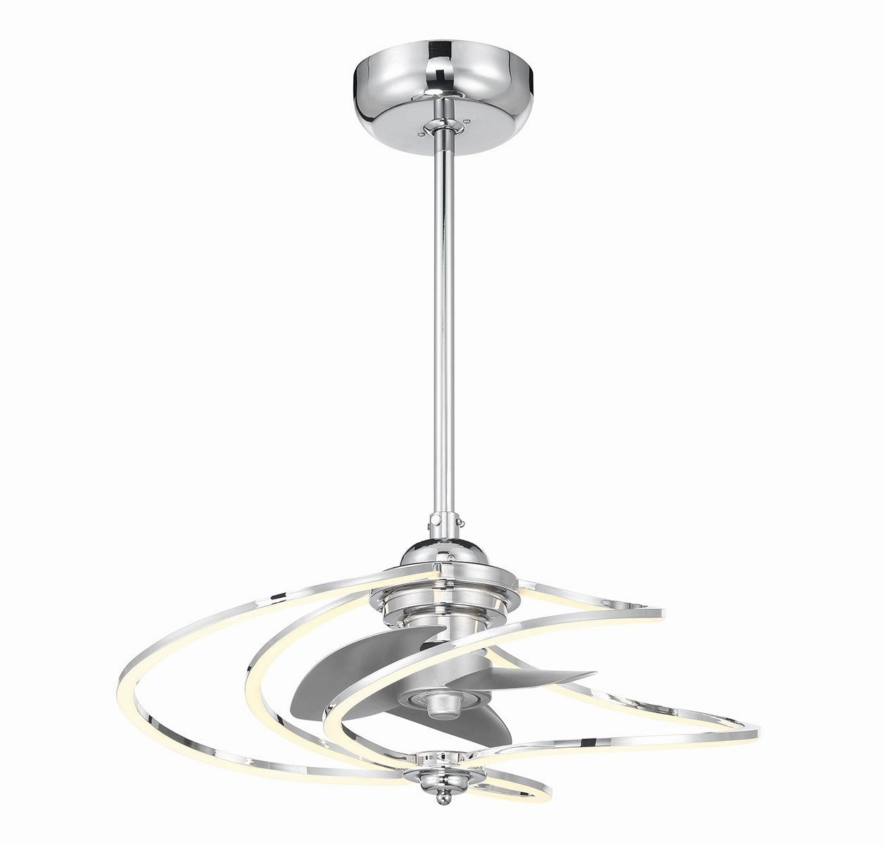 Hydra LED Fan D'Lier Polished Chrome