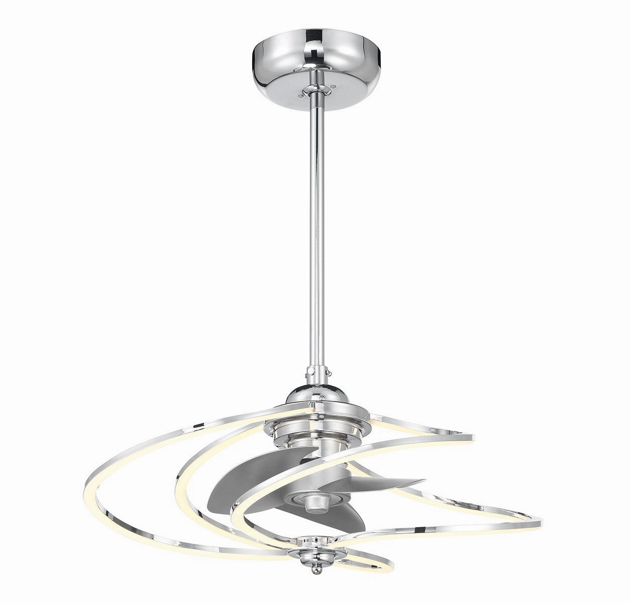 Hydra LED Fan D'Lier Polished Chrome
