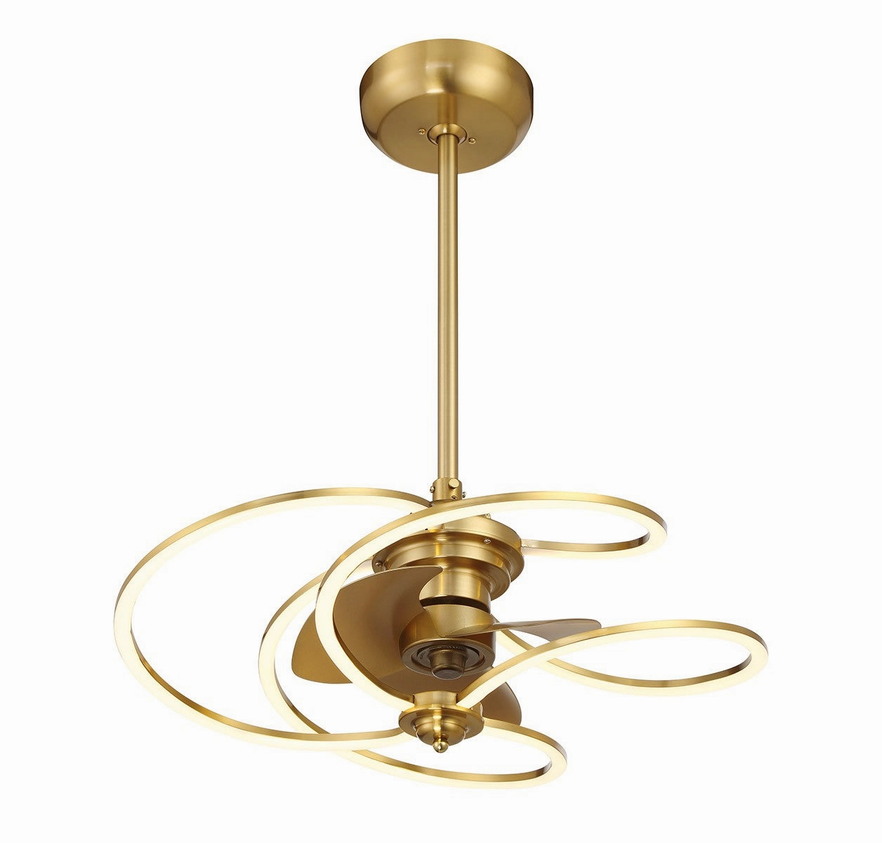 Hydra LED Fan D'Lier Warm Brass