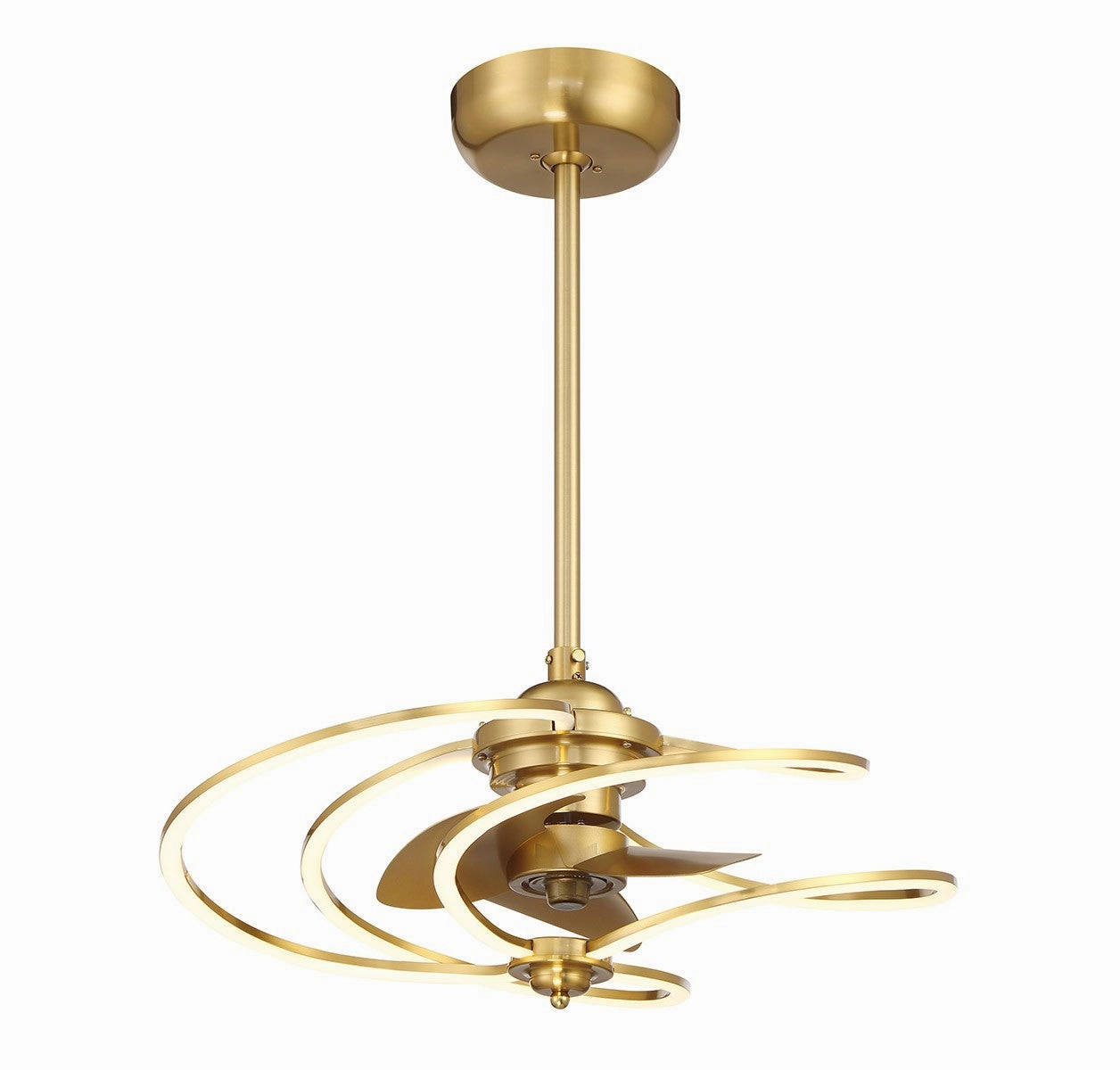 Hydra LED Fan D'Lier Warm Brass