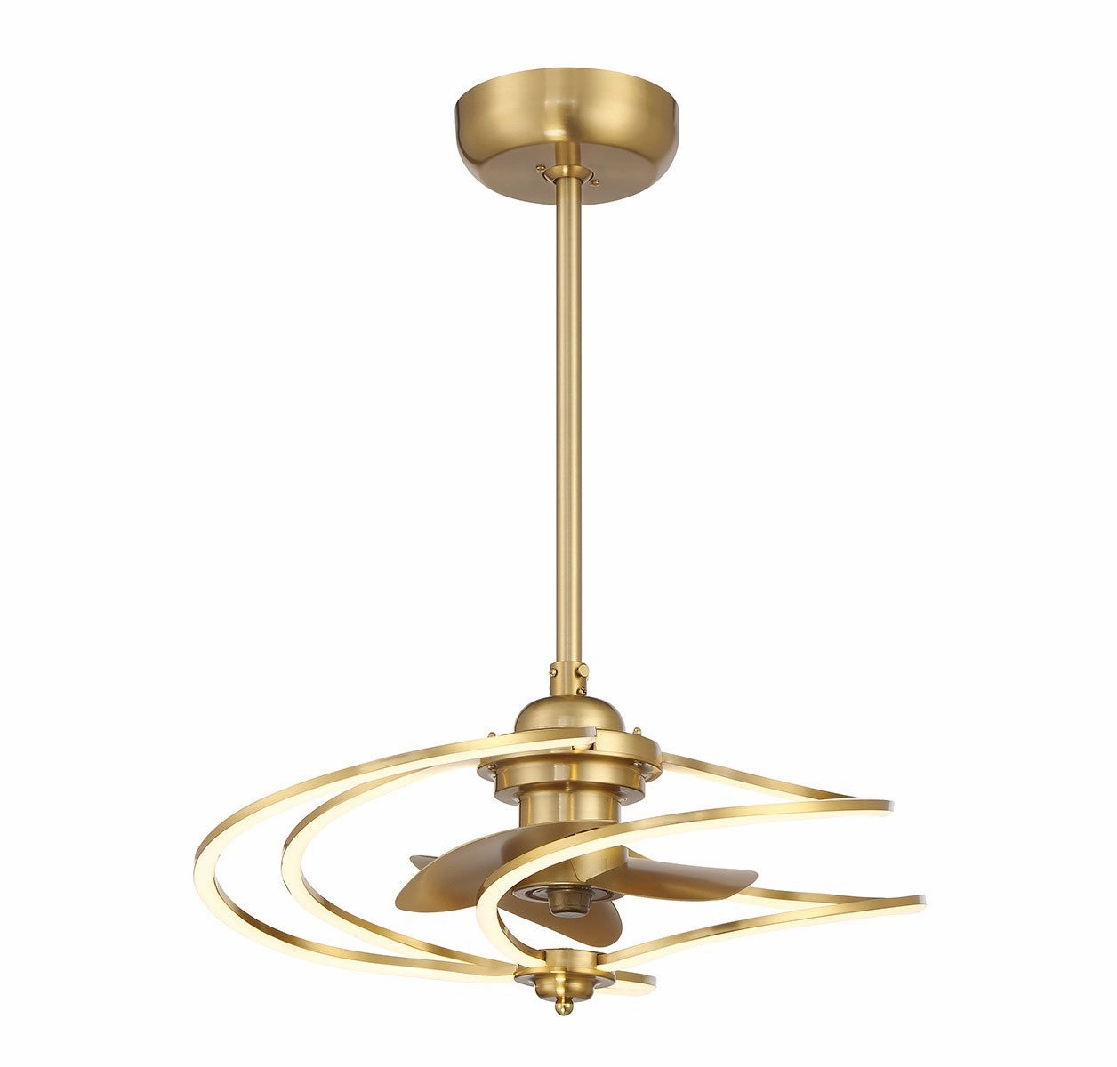 Hydra LED Fan D'Lier Warm Brass