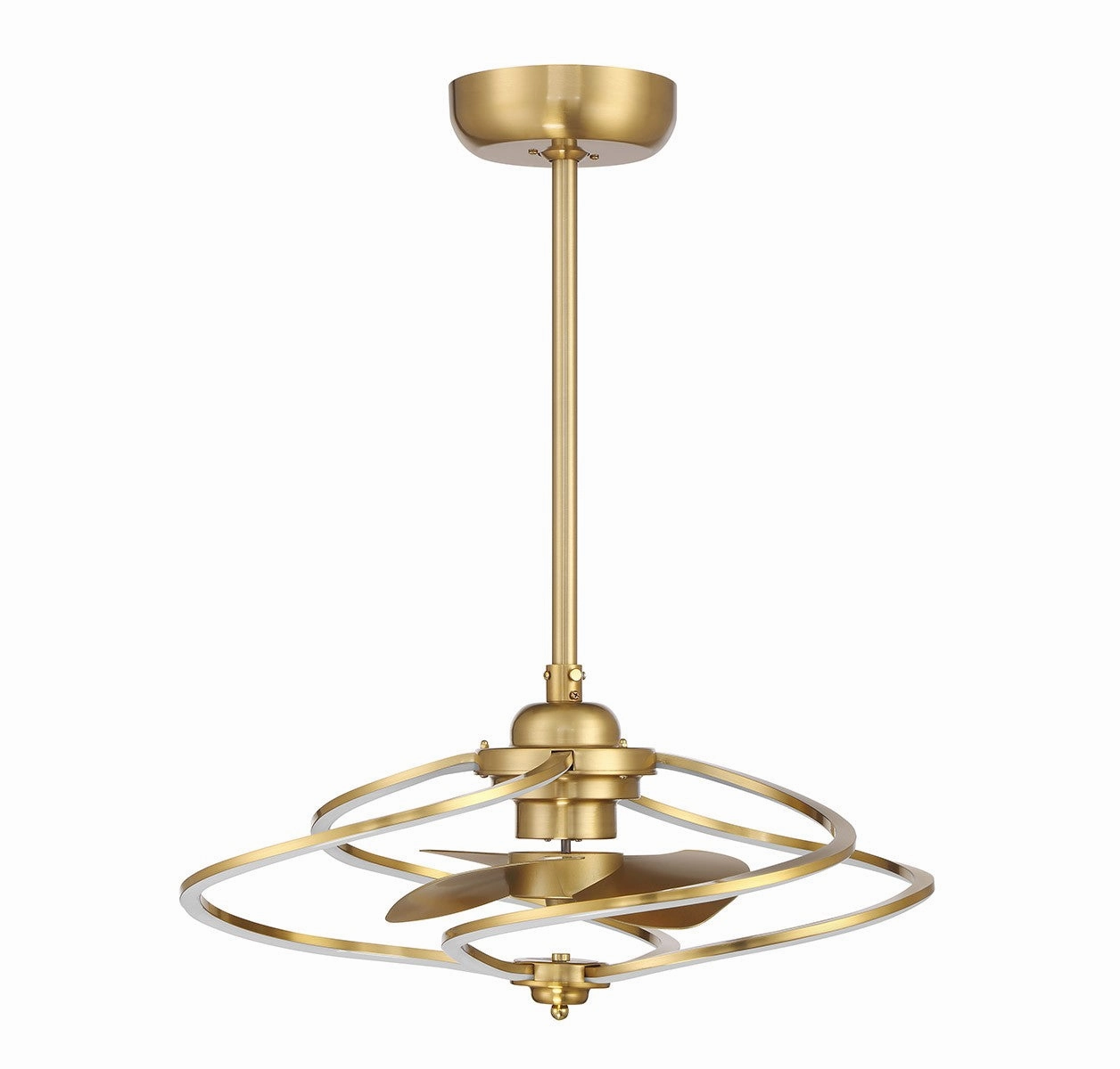 Hydra LED Fan D'Lier Warm Brass
