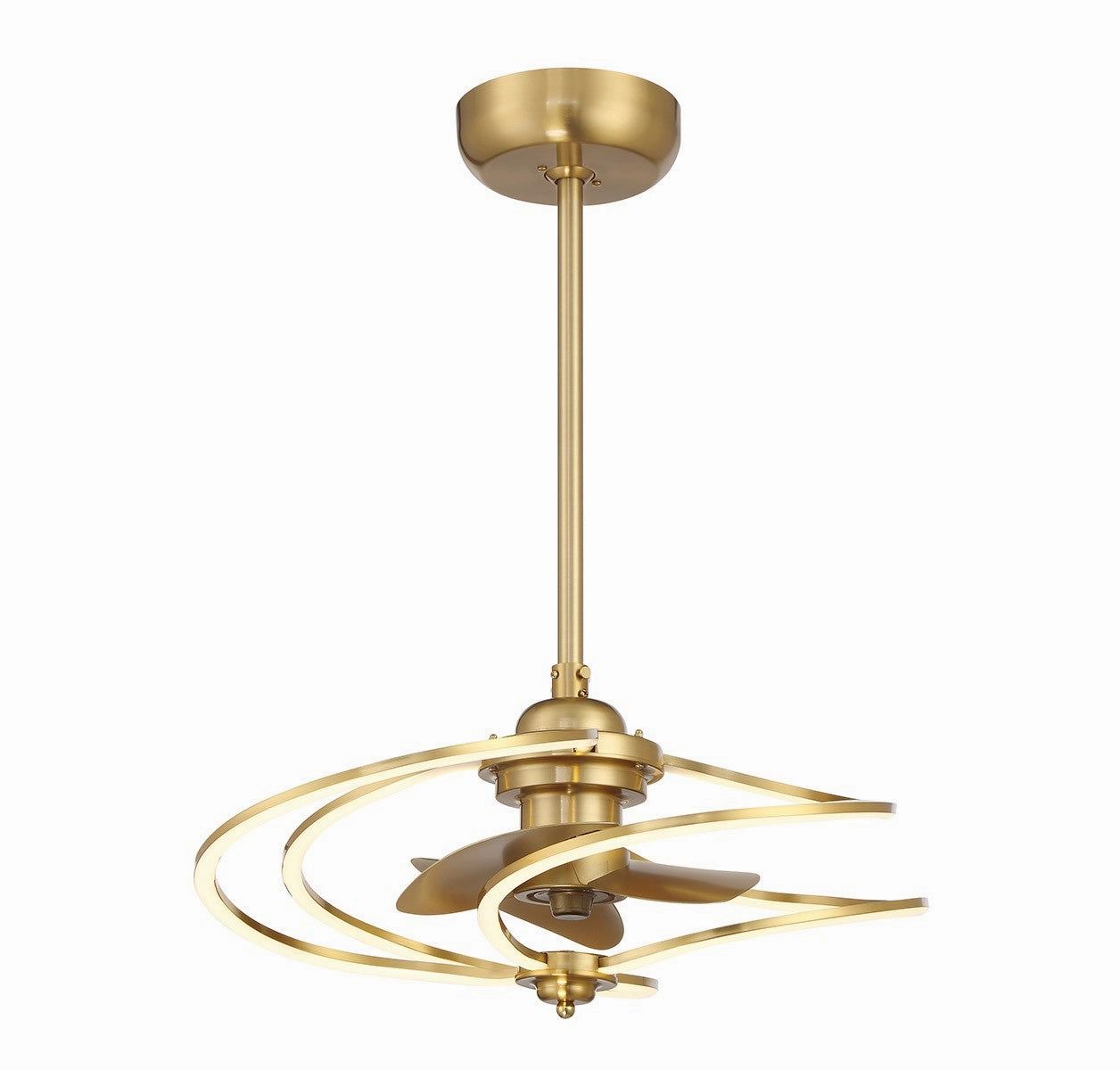 Hydra LED Fan D'Lier Warm Brass