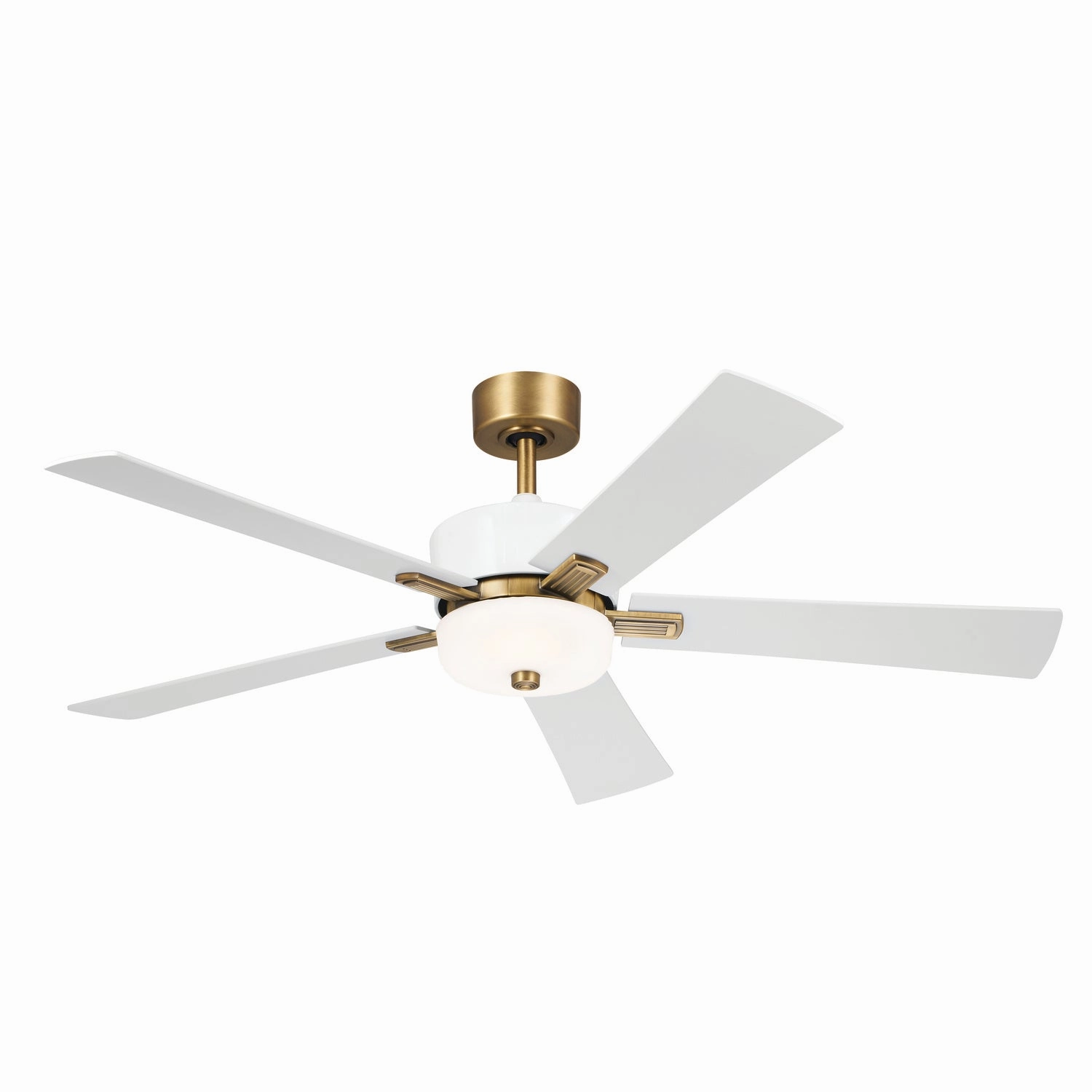 Icon 56"Ceiling Fan Brushed Natural Brass stylish medium fans for contemporary homes