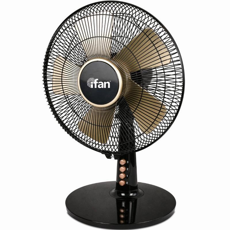 iFan 12 Desk Fan  5 Blades, Turbo Fan, Vortex Airflow, Oscillation, Adjustable Height, Energy-saving, 3-Speed, black, IF403